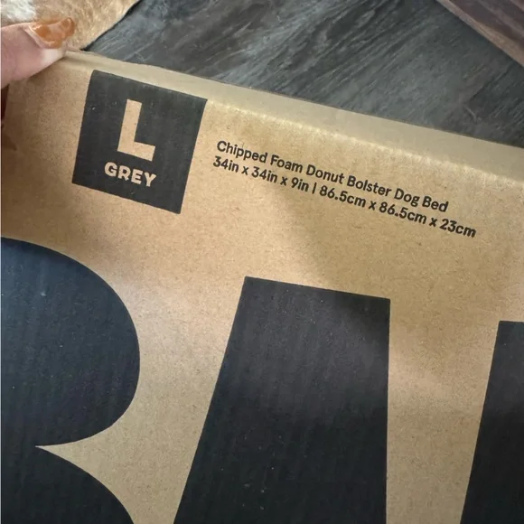 NEW BARK BOX Silver Grey Gray Fuzzy Donut Dog Pet Plush Cozy Circular Bed Pillow - Picture 4 of 8